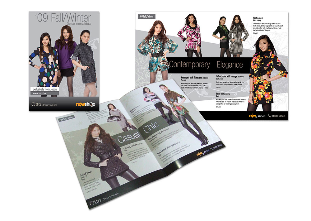 Graphic design for a NowTV fashion catalog